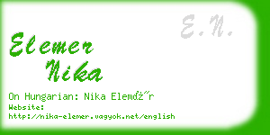 elemer nika business card